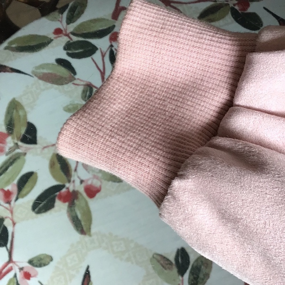 Baby Pastel Pink “Sandwashed Silk” or “Sueded Silk” Bomber Jacket - Picture 3 of 8